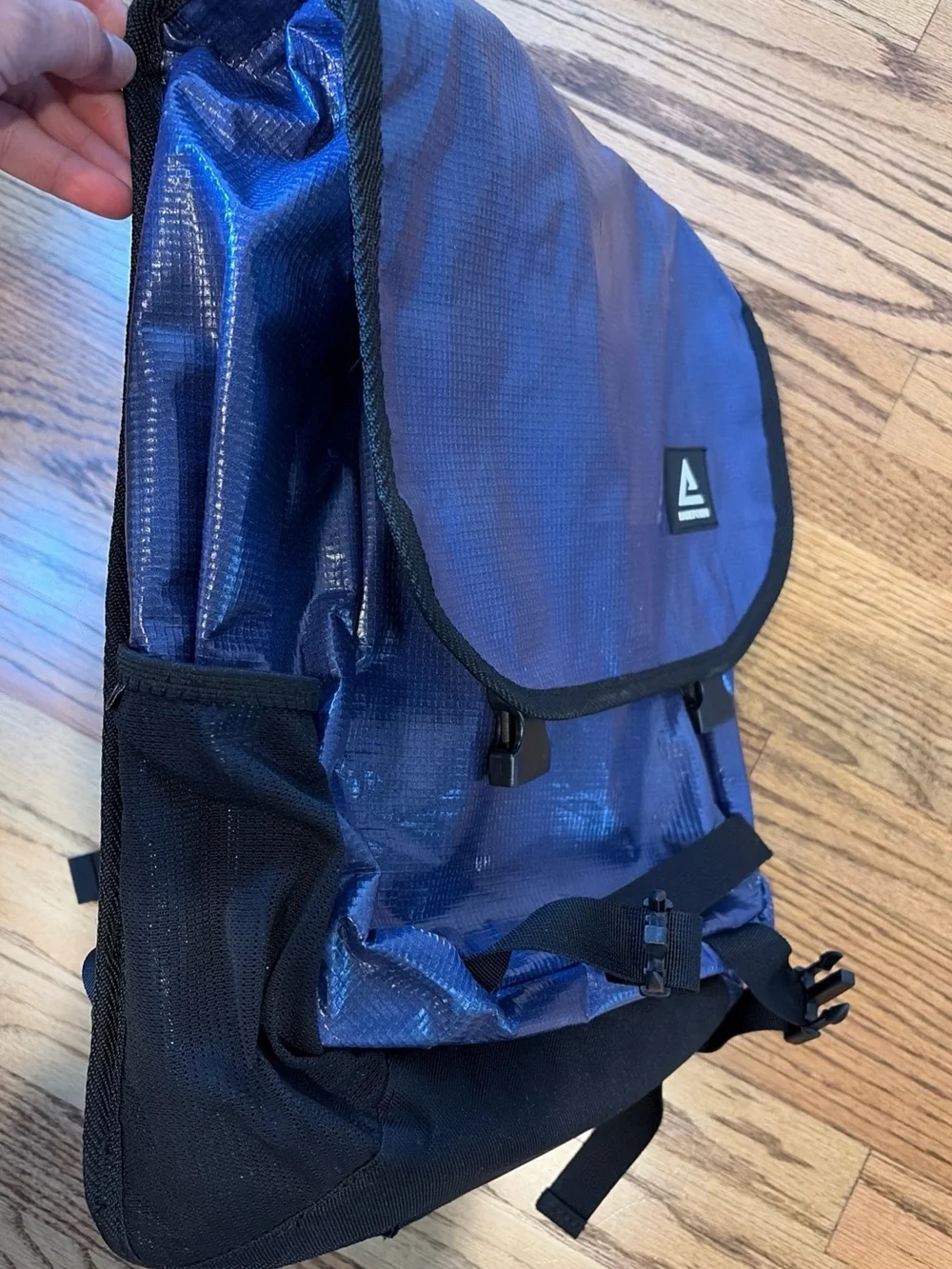 RAREFORM Brooklyn 20L Blue Backpack Laptop Sleeve Eco Upcycled Billboard Outdoor